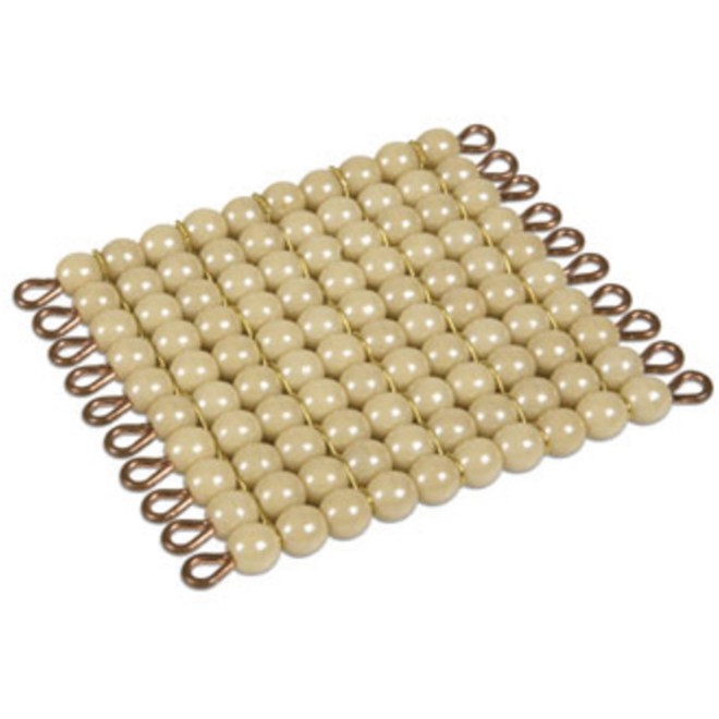 Gouden kwadraat, 10 x 10 kralen losse kralen glas