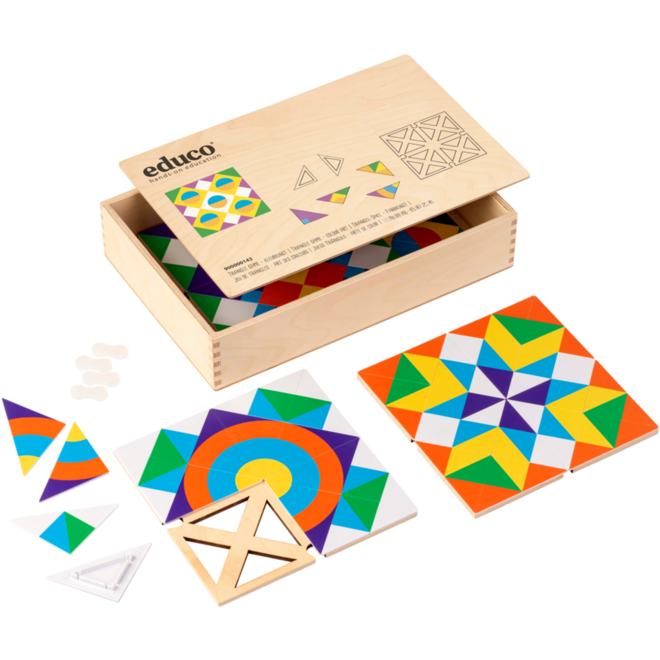 Driehoeksspel - kleurenkunst