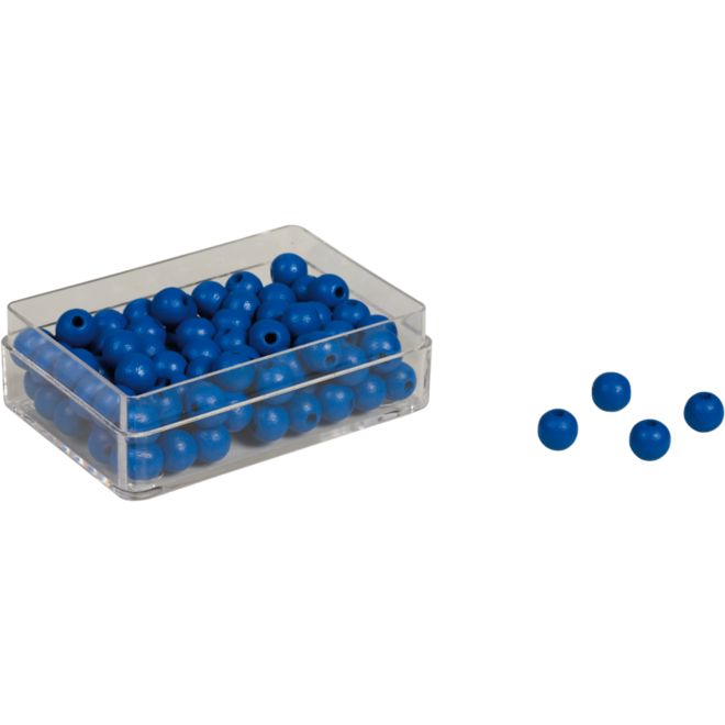 Kralen blauw 100 stuks voor vermenigvuldigingsbordje 3802485