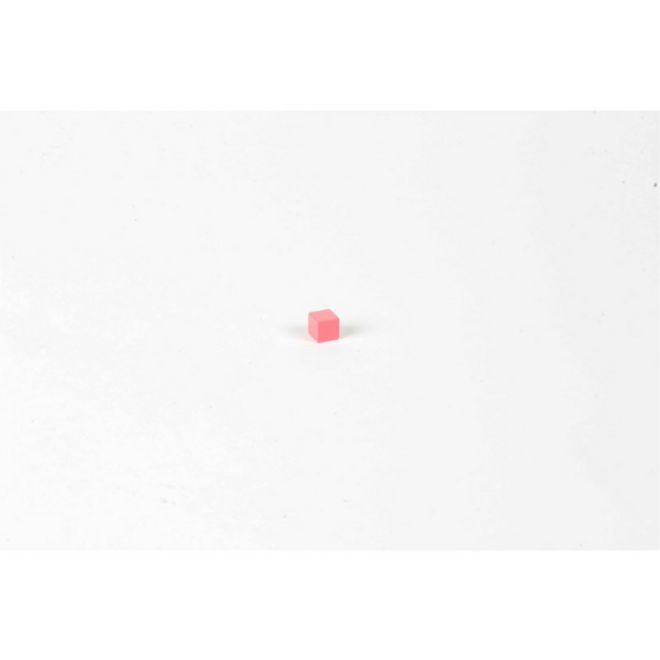 Kleinste kubus van roze toren 1cm3