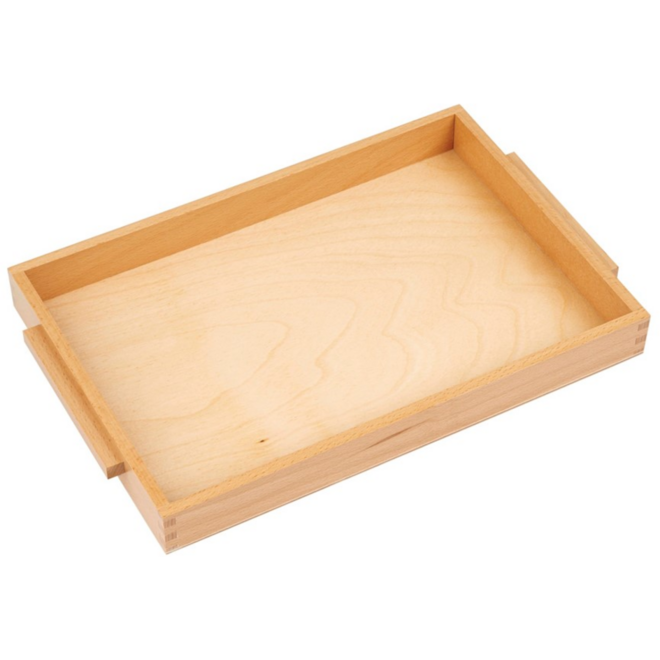 Houten bakje met handvatten: Medium