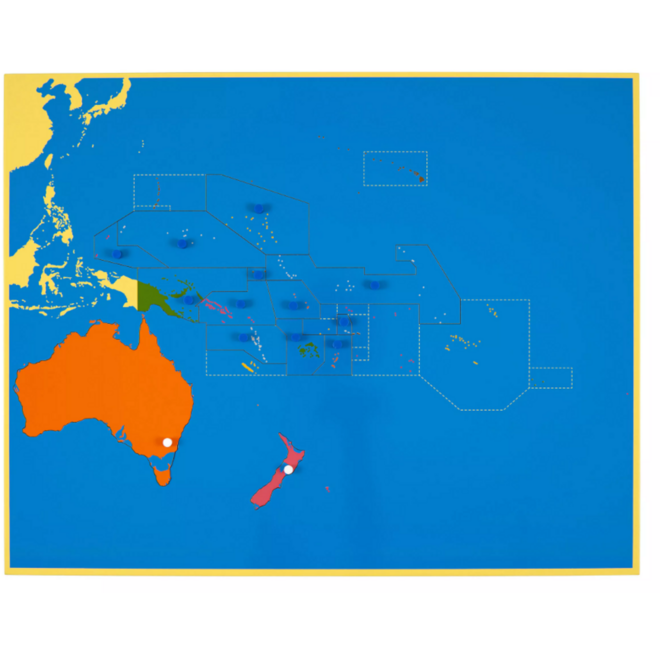 Puzzelkaart Oceanië
