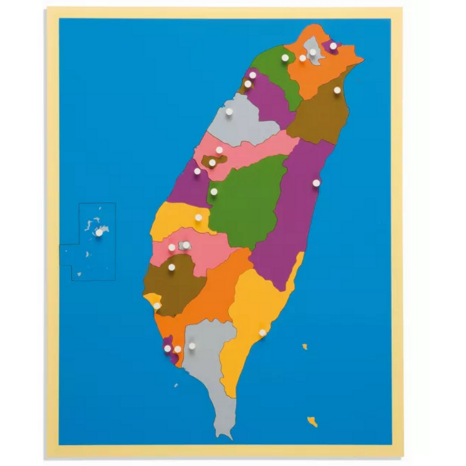 Puzzelkaart Taiwan