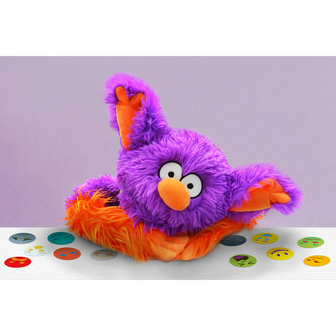 Emotie Edgar, pop 51 cm met 12 emotie fiches