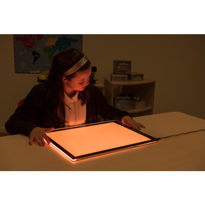 Lichtpaneel met meerdere kleuren licht, A2 formaat