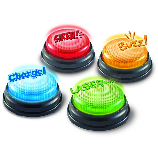 Zoemers met licht en geluid (set van 4)