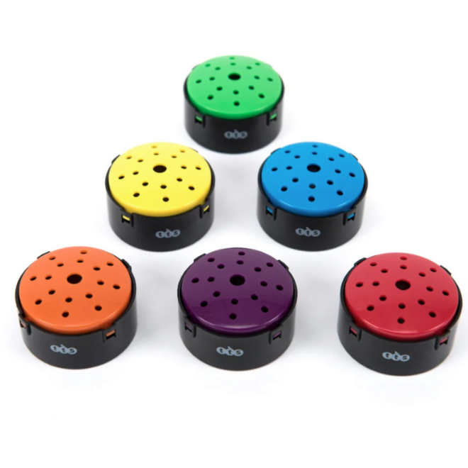 Opneembare knoppen, rond, 6 stuks
