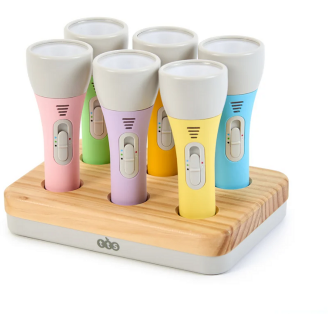 Zaklampen, 6 stuks inclusief oplaadstation