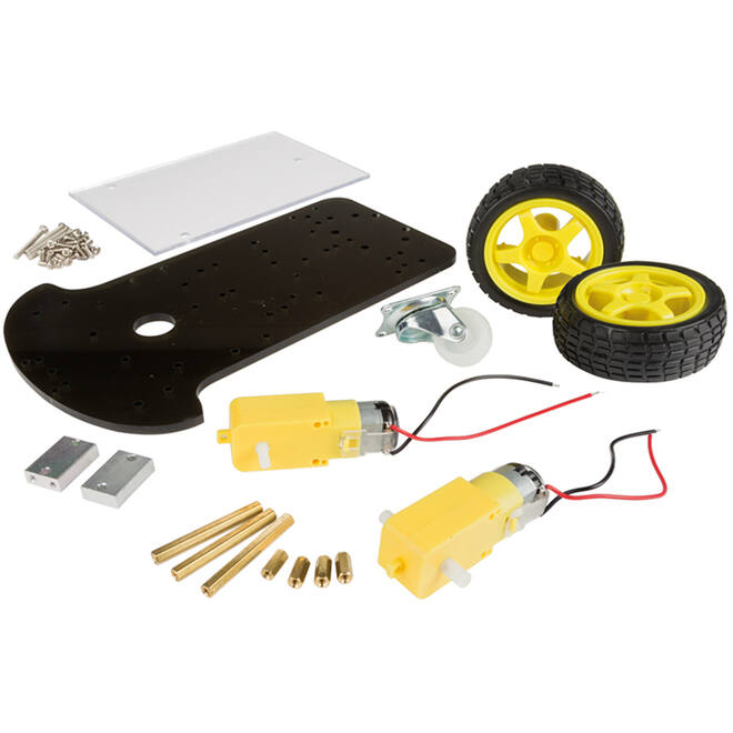 Programmeren -robotica - Whadda - frame met motor en 2 wielen, per set