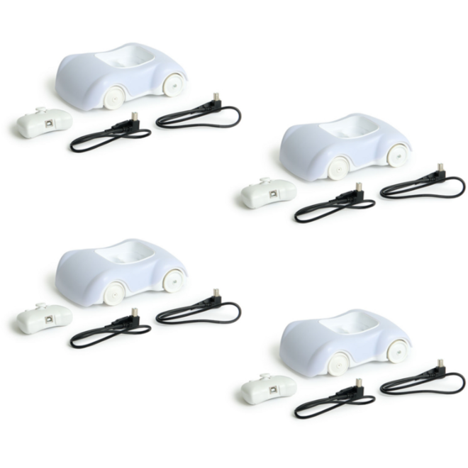 Auto's, lichtgevens, set van 4 stuks