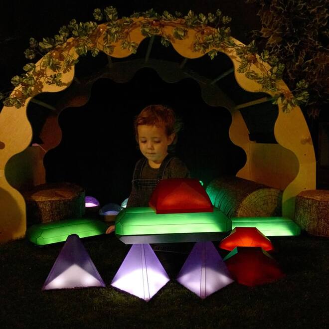 Juwelen lichtgevend, groot, 3 vormen, bundel van 9 stuks
