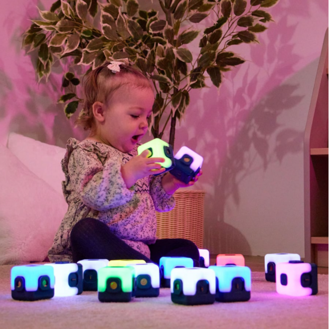 Lichtgevende kubussen, sequentie, set van 15 stuks