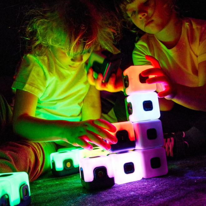 Lichtgevende kubussen, sequentie, set van 15 stuks