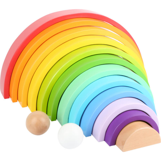 Houten Bouwblokken Regenboog XL, 14dlg.