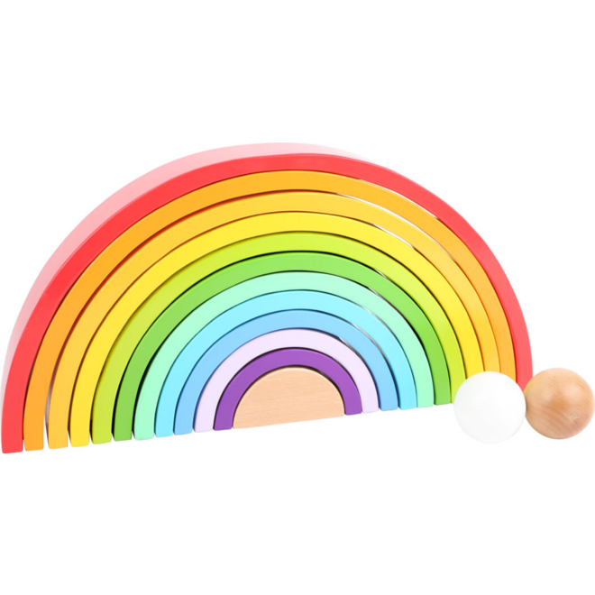 Houten Bouwblokken Regenboog XL, 14dlg.