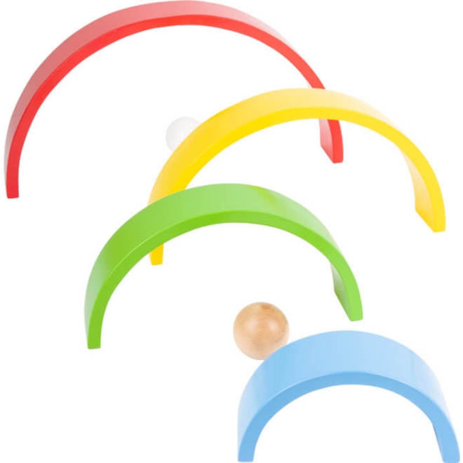 Houten Bouwblokken Regenboog XL, 14dlg.