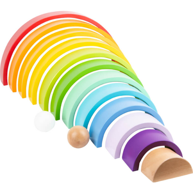 Houten Bouwblokken Regenboog XL, 14dlg.