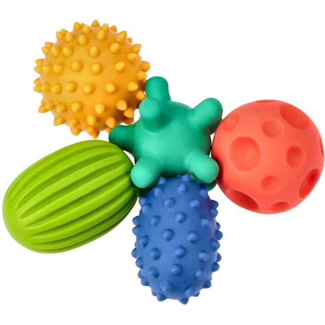 Mom's Care sensorisch speelgoed pastel ballen set - 5 stuks voor baby’s