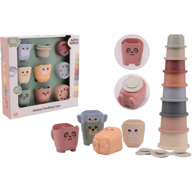 Stapelemmers Bio plastic Happy World