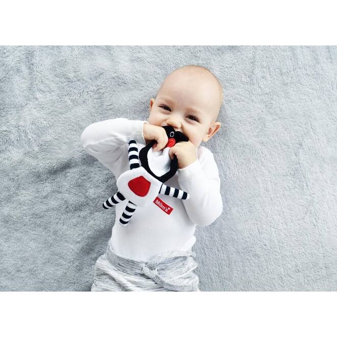 Soft baby toys - Crispy Comforter Teddy Boo Black