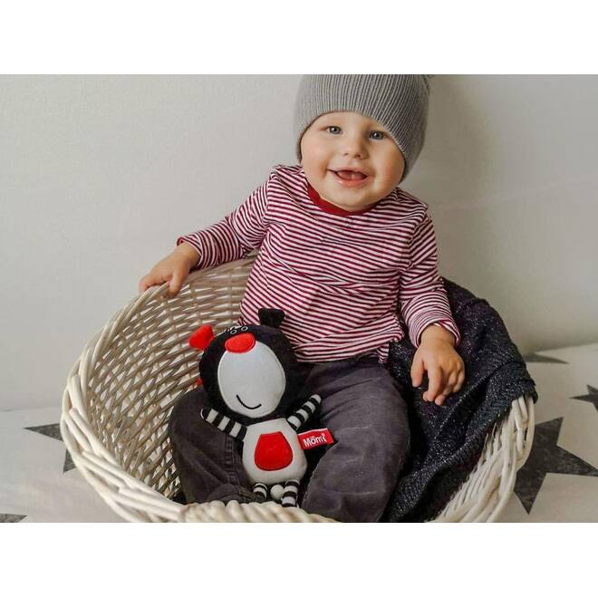 Soft baby toys - Crispy Comforter Teddy Boo Black