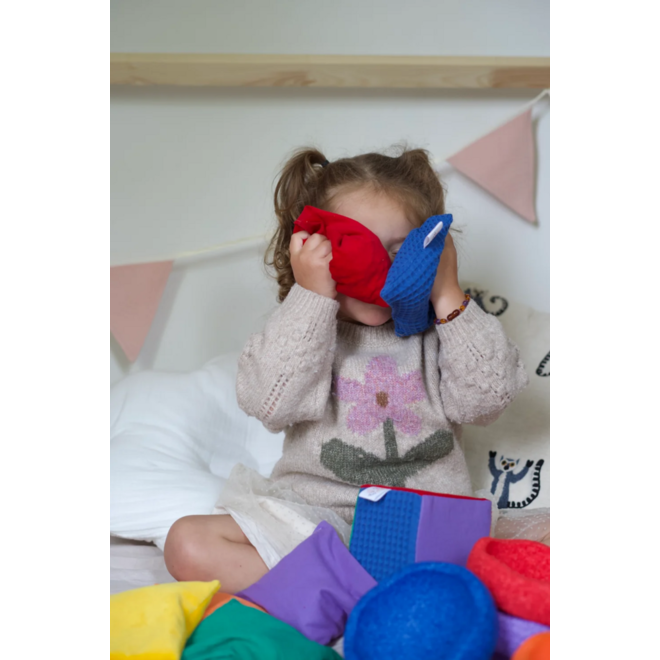 Pittenzakjes sensorisch | regenboog, 6 stuks (past bij Stapelstein)