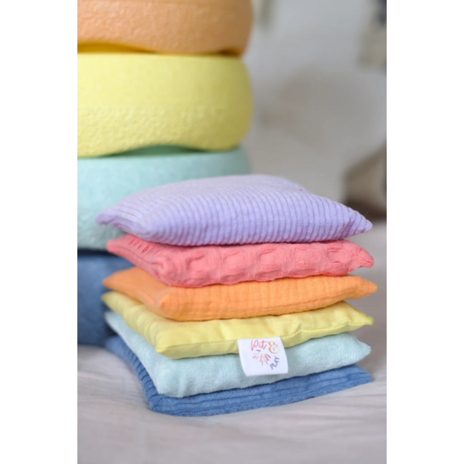 Pittenzakjes sensorisch | pastel, 6 stuks