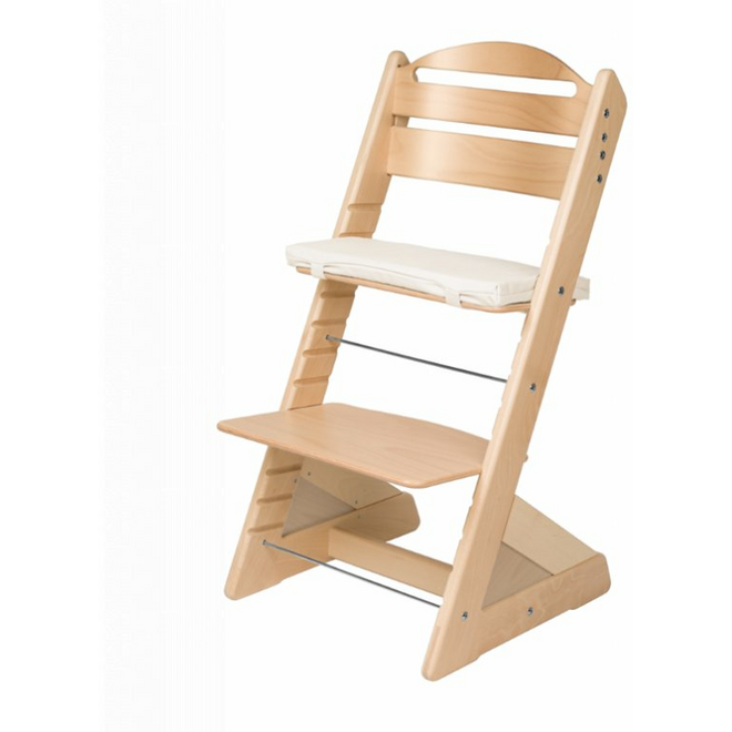 Meegroeistoel hout, blank gelakt