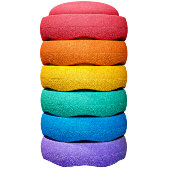 Stapelstein ® Rainbow Classic, set van 6 stuks