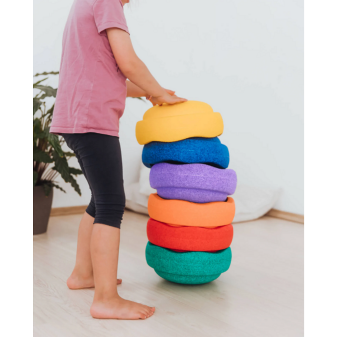 Stapelstein ® Rainbow Classic, set van 6 stuks