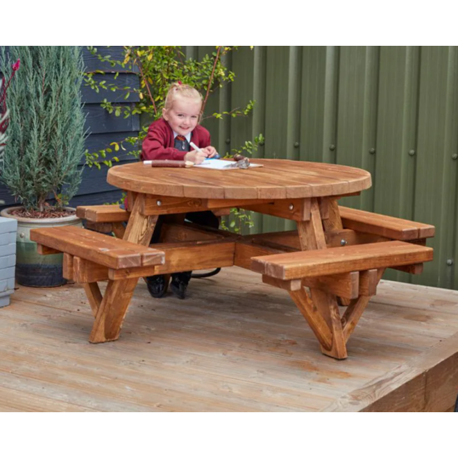 Ronde picknickbank voor 8 personen, (excl. Montage)