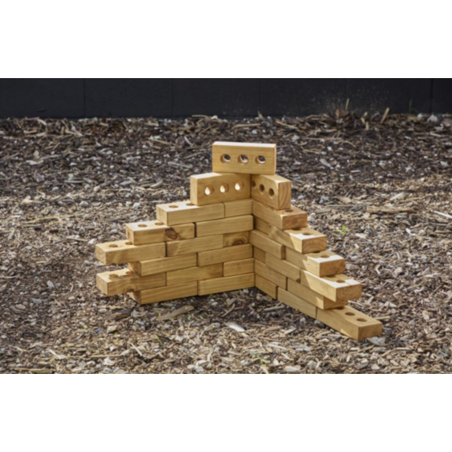 Blokken, lichtgewicht, zacht hout, 30 stuks