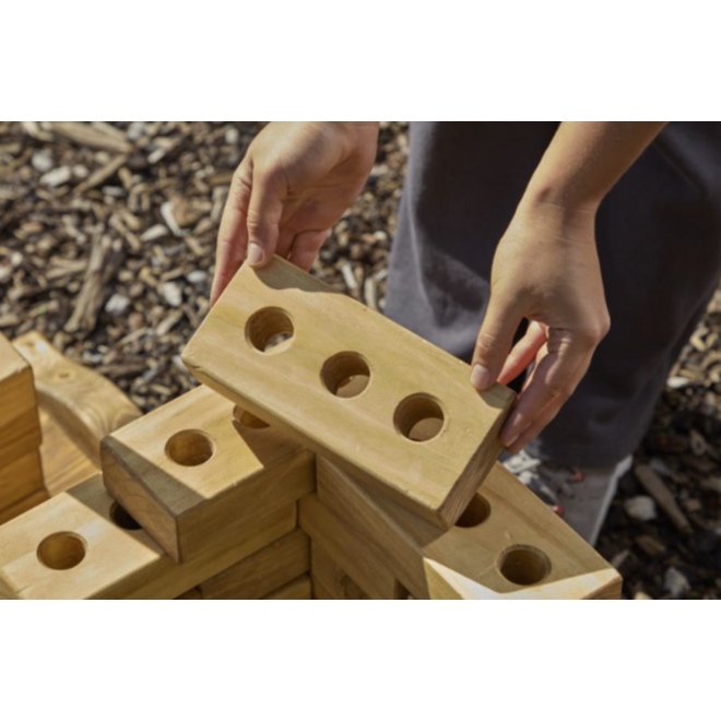 Blokken, lichtgewicht, zacht hout, 30 stuks
