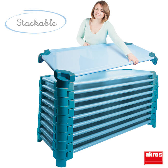 Rustbedje ECO, 131x55x11 cm, stapelbaar, gemonteerd