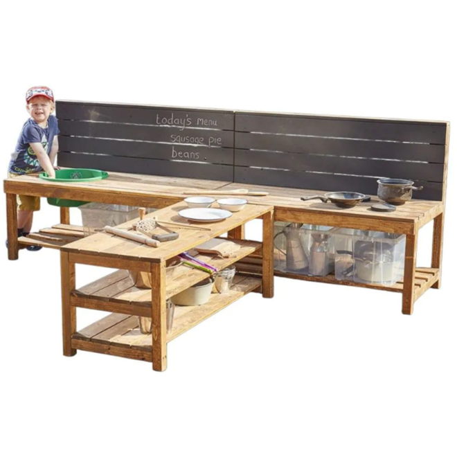 Werktafel T-vorm, 48 cm hoog