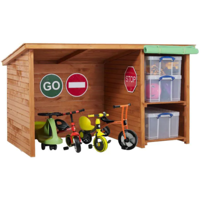 Fietsenstalling met opslag
