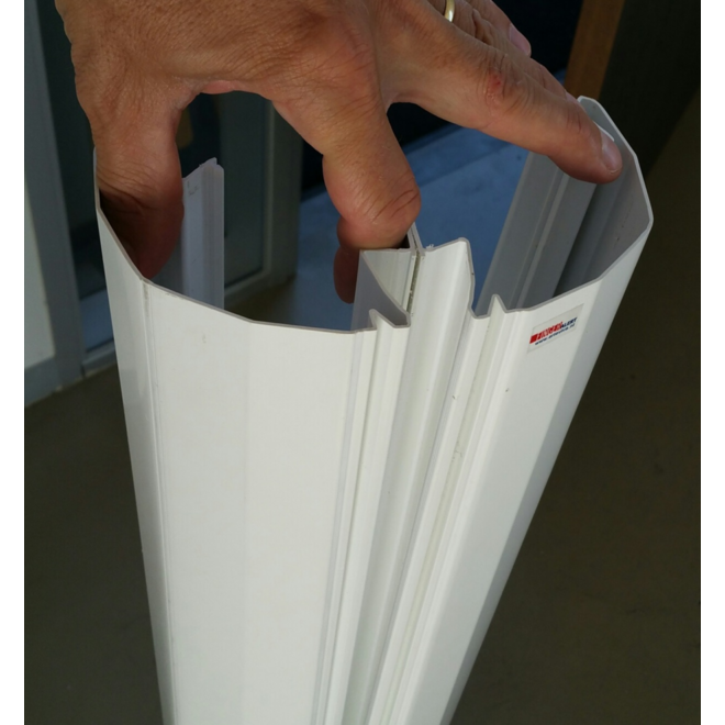 Vingerbeschermingsprofiel extreme 195 cm wit