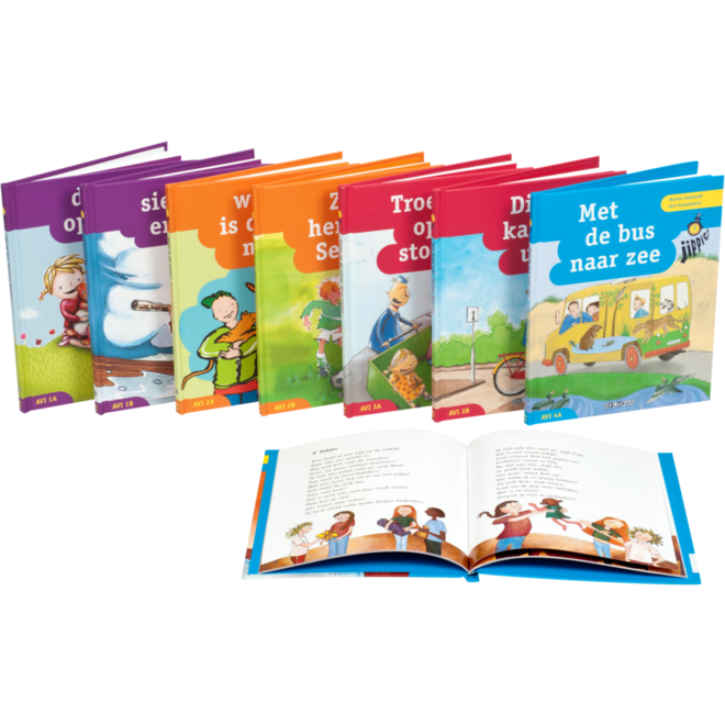 Jippie leesboek compleet (8 delen avi Start-M4)
