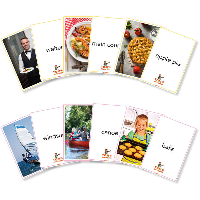 Tom’s adventures flashcards primary