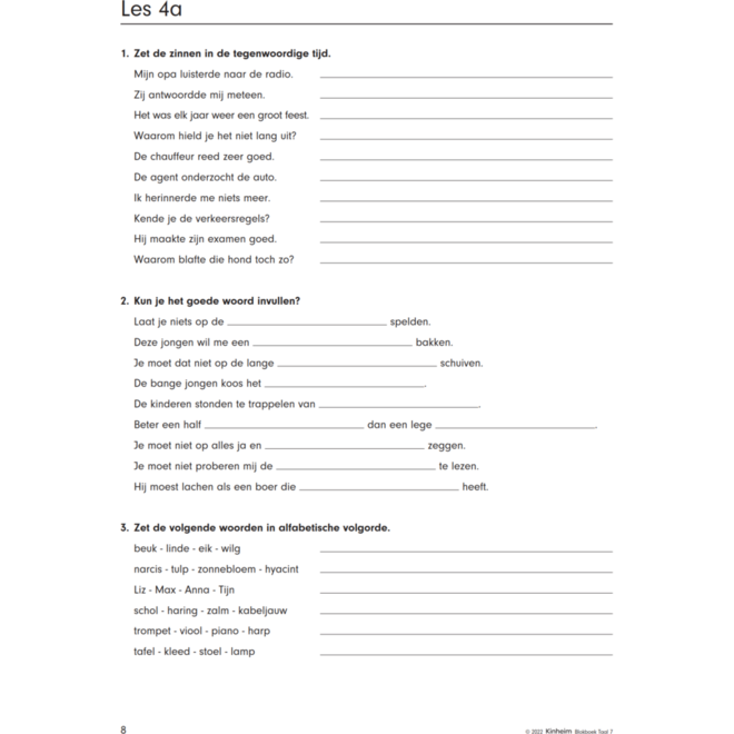 Blokboek taal groep 7 (5 stuks)