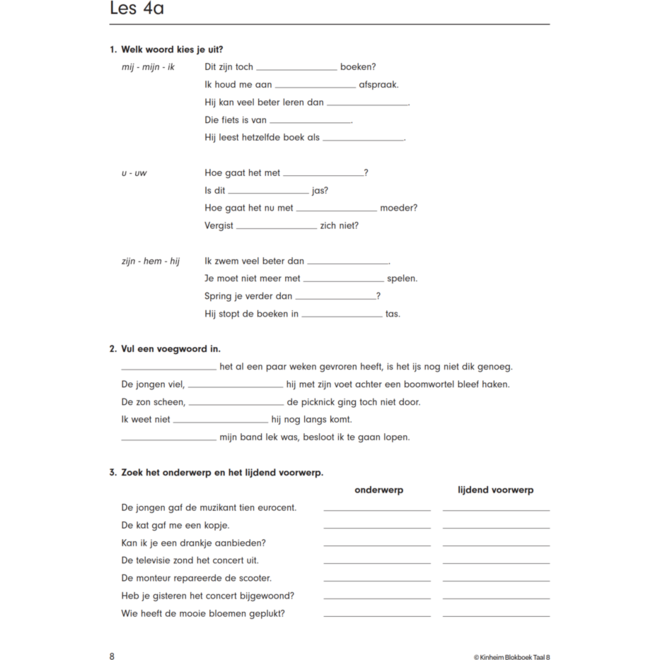 Blokboek taal groep 8 (5 stuks)