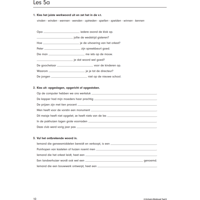 Blokboek taal groep 8 (5 stuks)