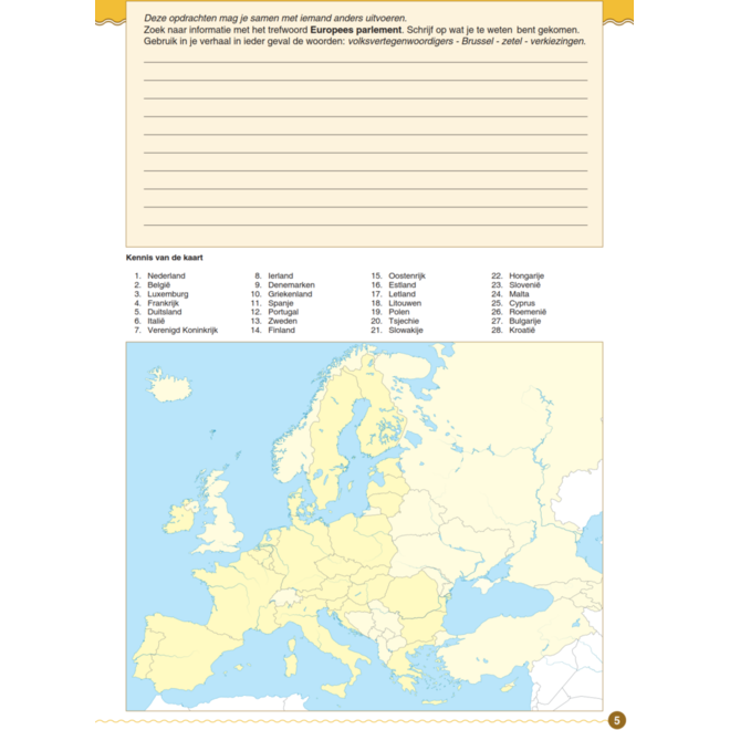 Blokboek aardrijkskunde Europa (5 stuks)