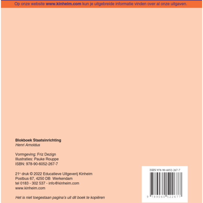 Blokboek staatsinrichting (5 stuks)