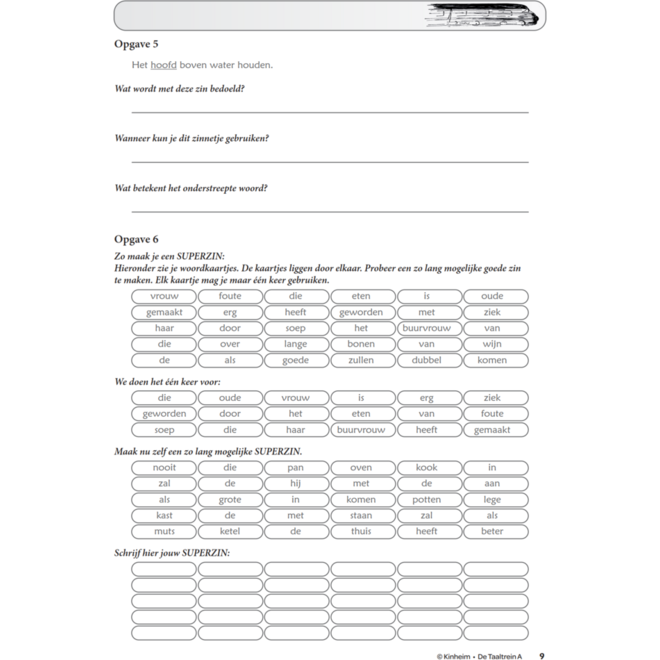 Taaltrein A groep 4-5 (5 stuks)