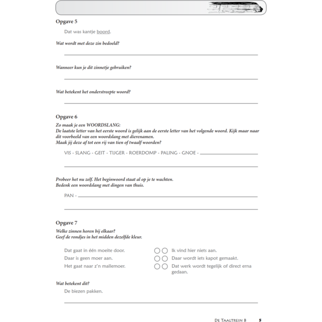 Taaltrein B groep 5-6 (5 stuks)
