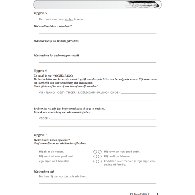 Taaltrein C groep 6-7 (5 stuks)