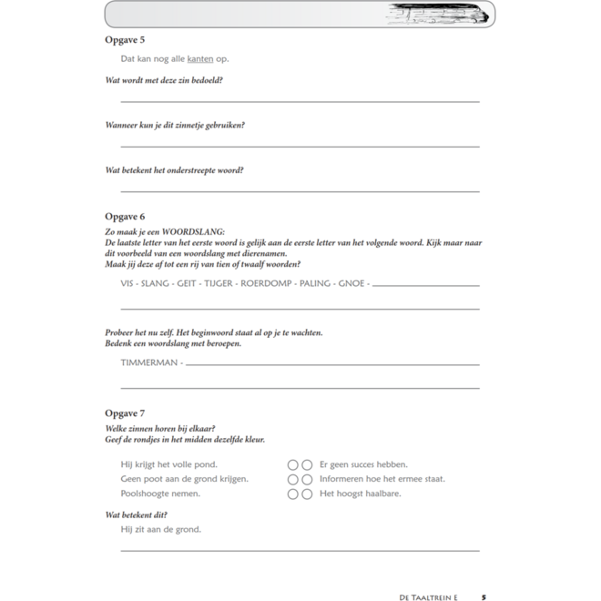 Taaltrein E groep 8 (5 stuks)