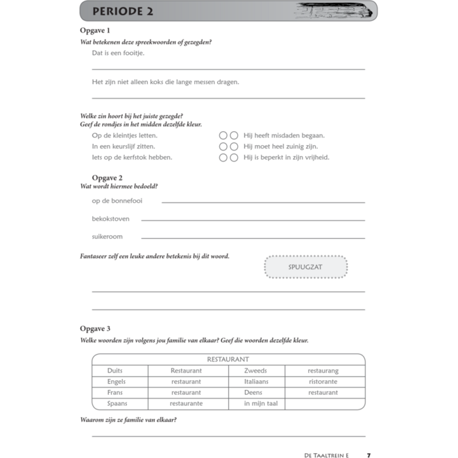 Taaltrein E groep 8 (5 stuks)
