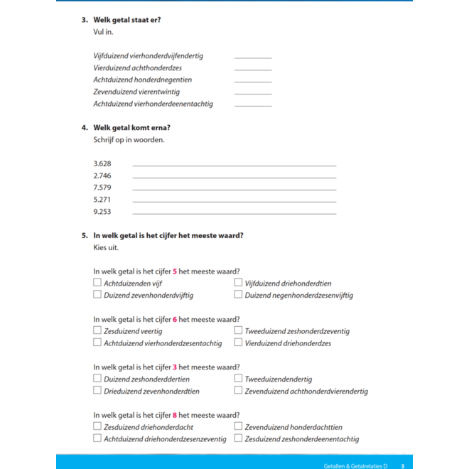 Kerndoeltrainer Getallen & Getalrelaties D (5 stuks)